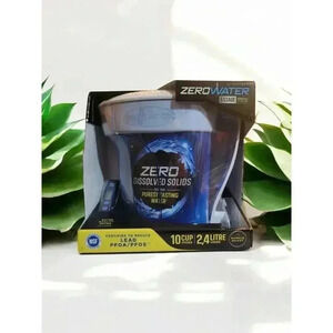 ZeroWater ZD-012RP Quick Fill Ready-Pour 12 Cups Blue Water Filtration Pitcher